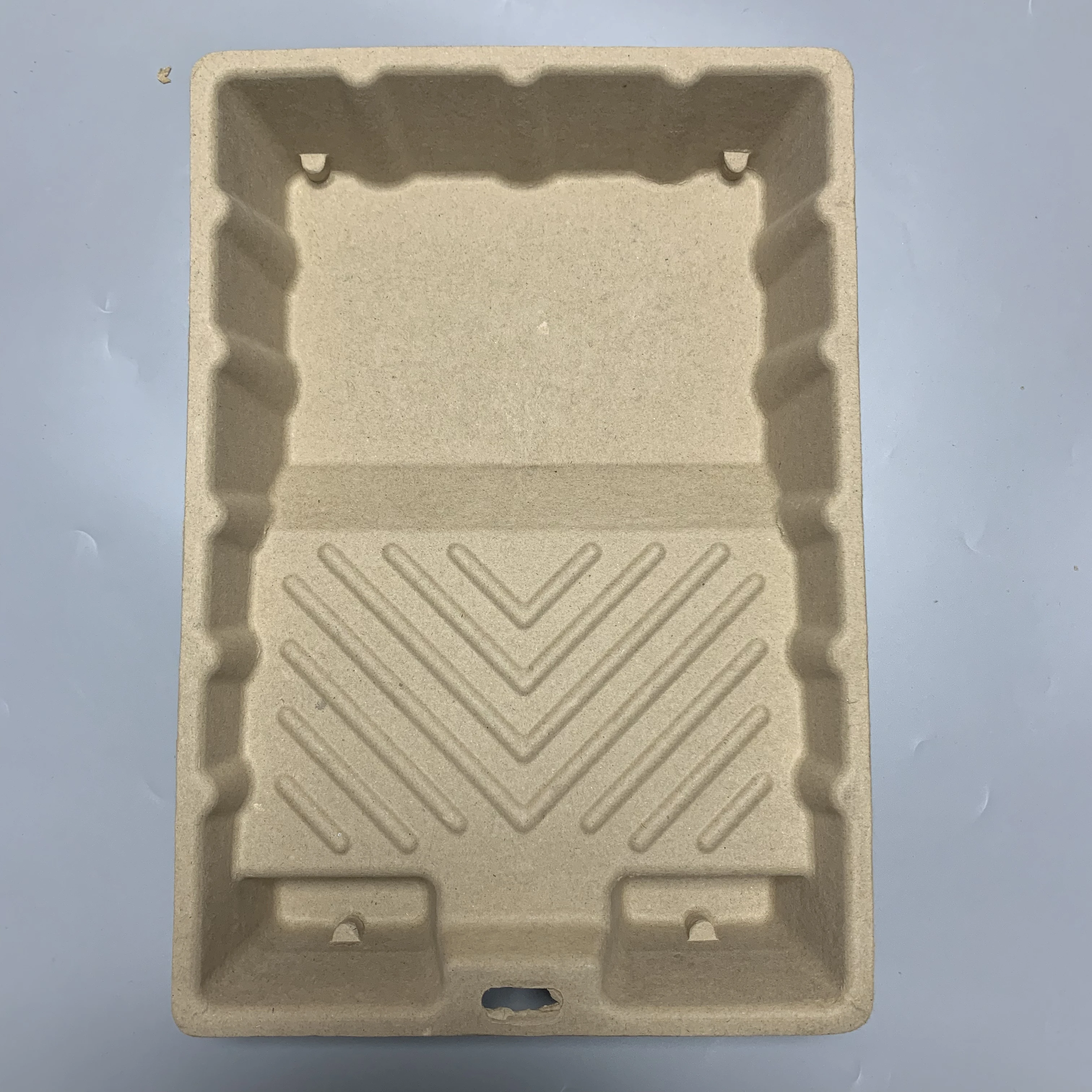 Biodegradable Custom Pulp Molded Paint Roller Tray for 7 inch paint roller