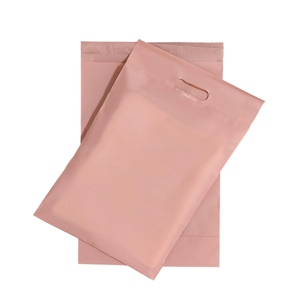 design is free Logo Recyclable Retail Reusable Black Translucent Plastic Poly Tote Carrier Shopping Bags With Handles