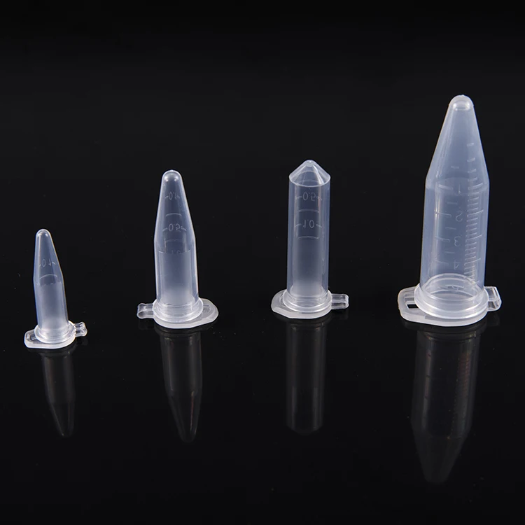 Microcentrifuge Tubes Plastic Centrifuge Tube With Graduations Conical Bottom Flat Cap