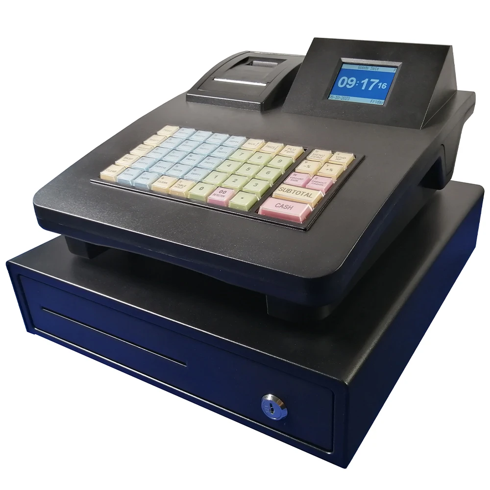 Quick Use POS System Cash Register RS232/USB Port 2.8 inch(320*240) Display MINI Desktop Cashier With 58mm Receipt printer T2