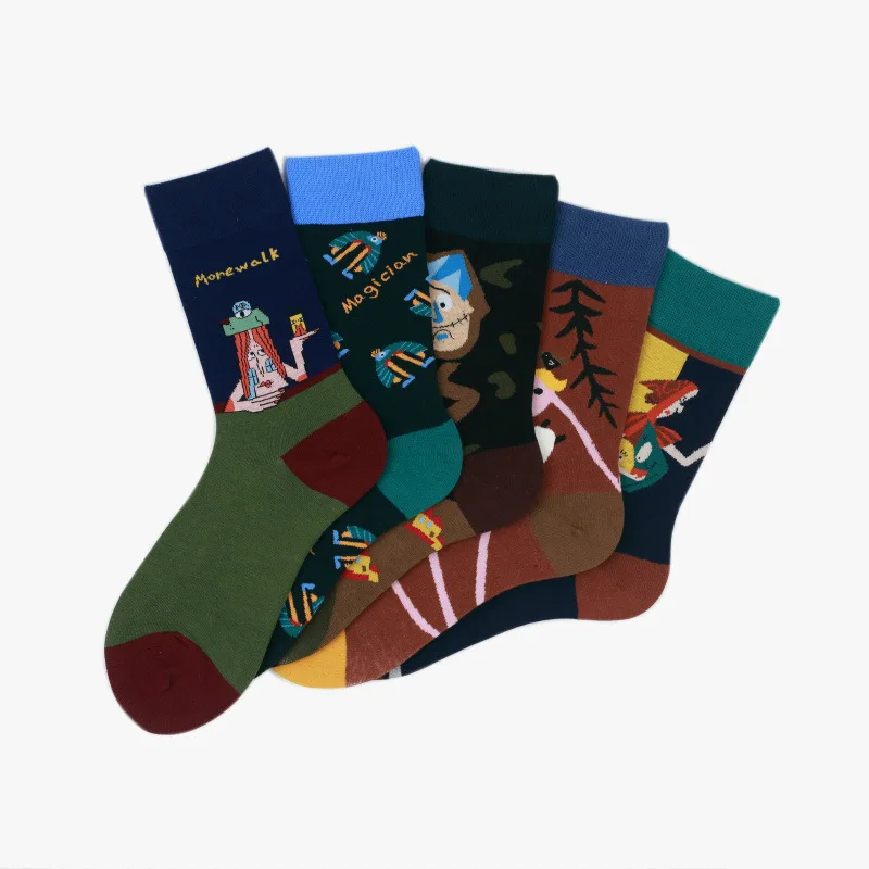 200N женские модные носки в счастливом стиле