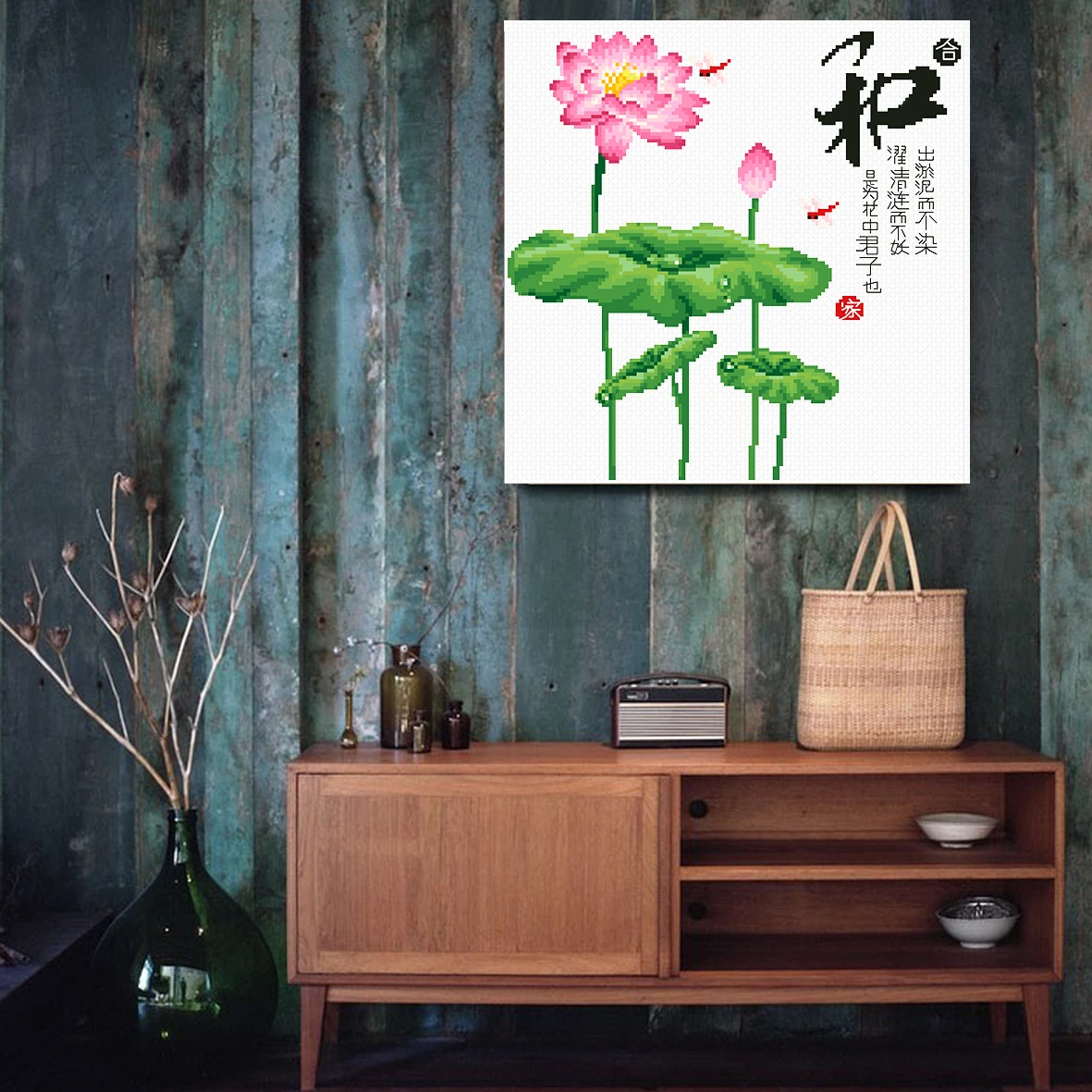 
embroider DIY DMC Cross stitch Sets For Embroidery kits Chinese characters jia he zhi he factory direct sale Wording 