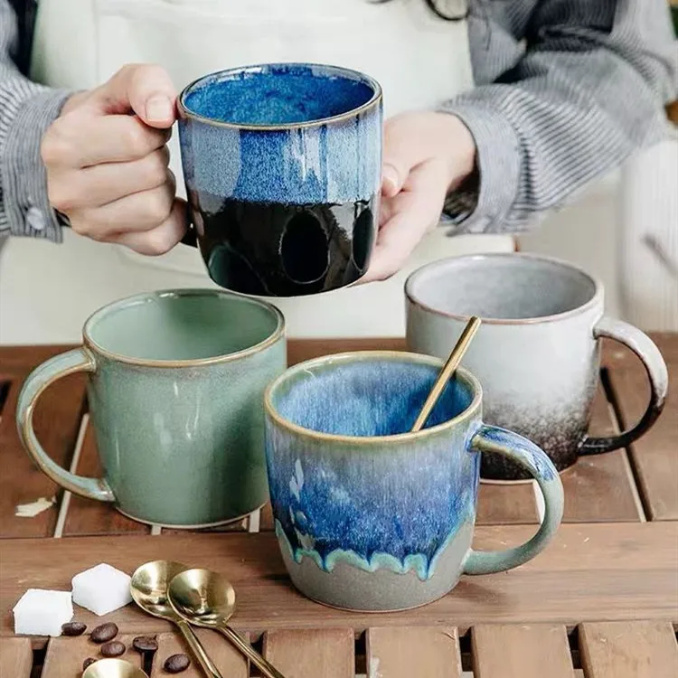 Японская Бытовая Керамическая чашка для воды, креативная глазурованная чашка для кофе, цветов, чая, для личного пользования