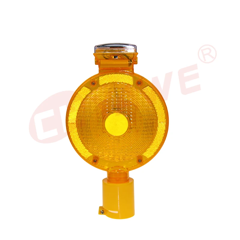 Rechargeable Solar Traffic Red Yellow warning lights LED traffic Strobe road warning cone light