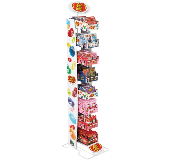Customized Floor Standing  Metal Candy Display Rack for Candy Store