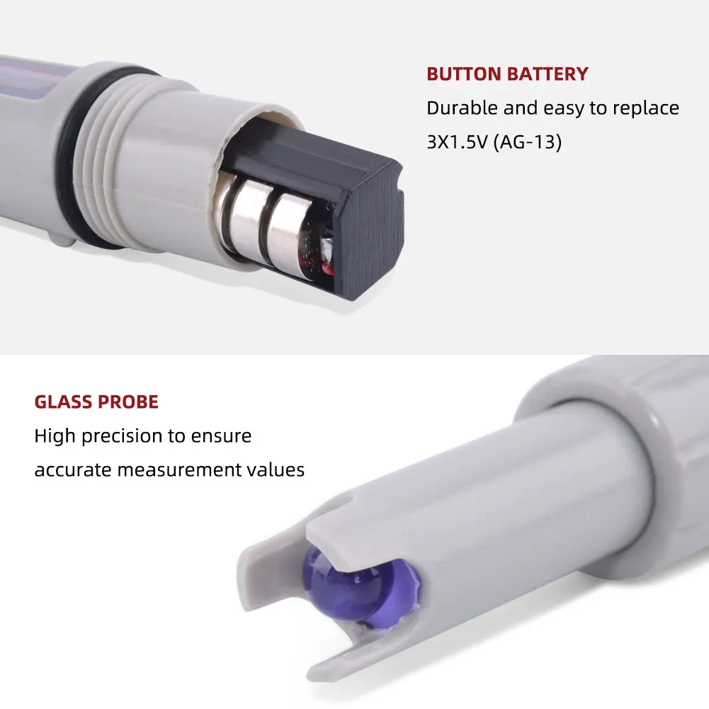 Portable LCD Digital pH Meter Mini Waterproof PH-032K Water Quality Monitor for Swimming Pool Drinking Water Aquarium
