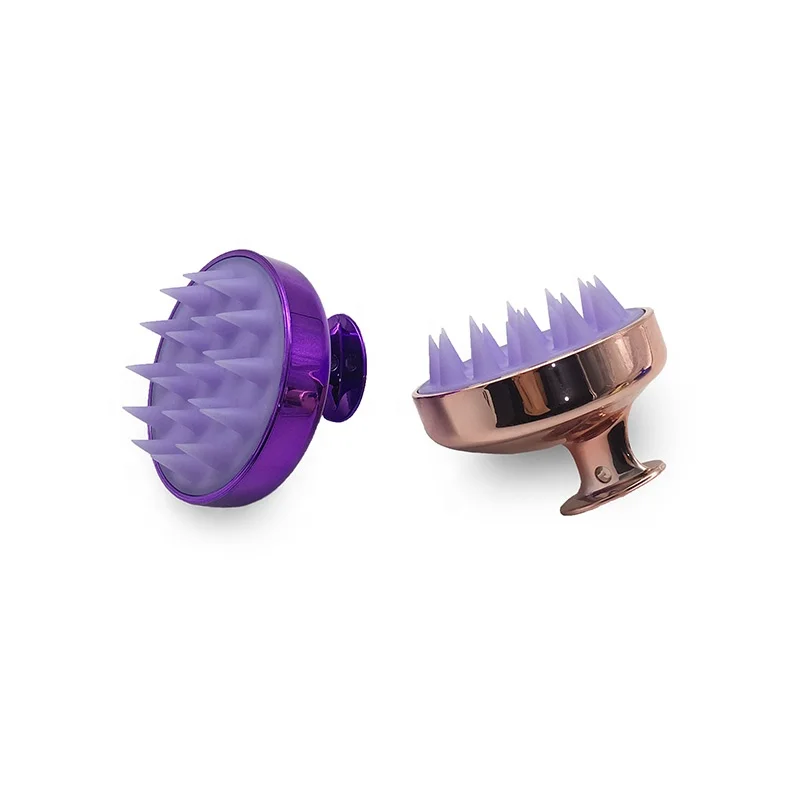  Shinny Color Hair Brush Manual Silicone Scalp Massager Shampoo For