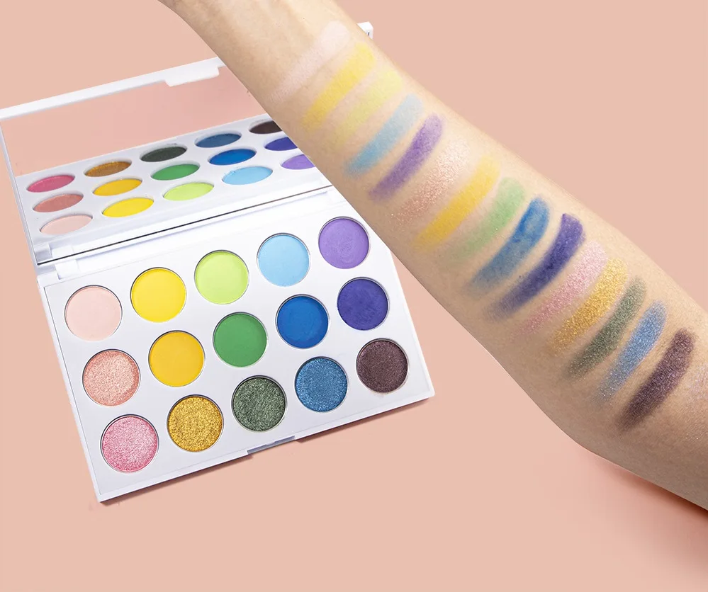 Custom name 15 colour diy eyeshadow palette long lasting make your own eyeshadow make up