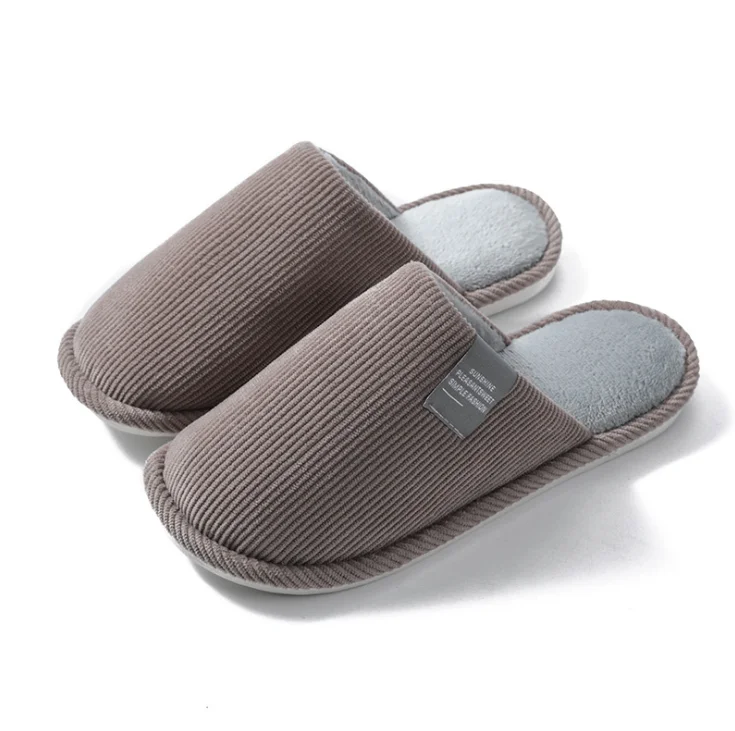 Spring and summer Japanese style household silent cotton slippers for men and women with soft floor floor non-slip domestic clot