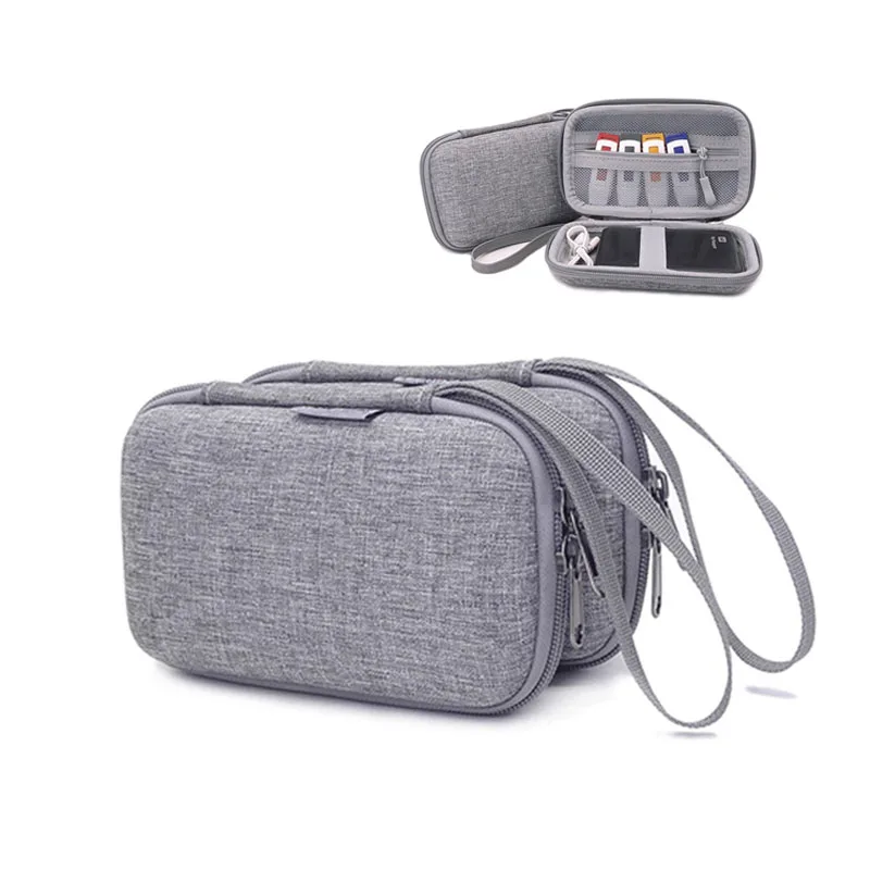 Mobile hard disk organizer digital product packaging car emergency starter power pack data cable headset storage bag