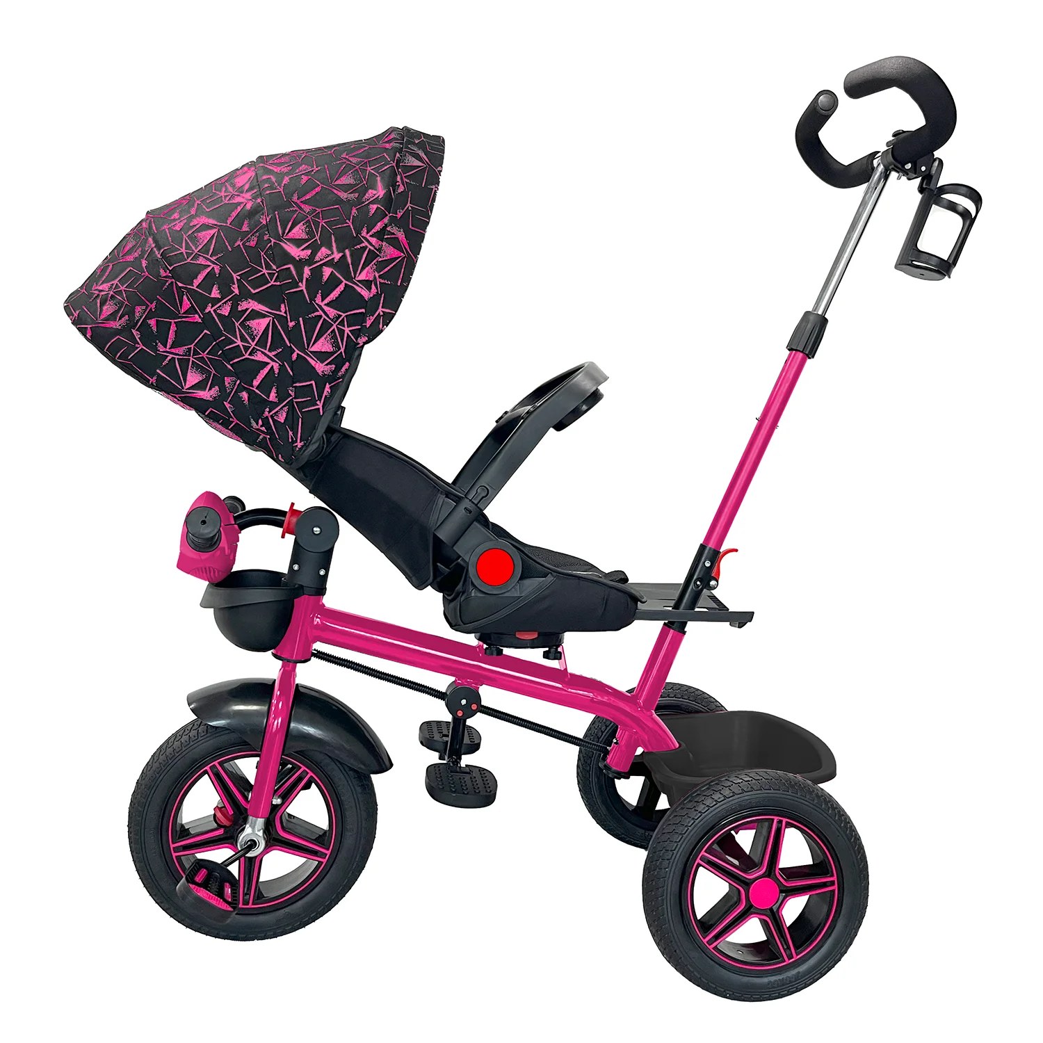 Kiddes Tricycle Enfant Bebe Tricycle Seat Baby  Tricycles For Kids 1 To 3 Years With Flat Tire & Front Clutch & Seat Belts