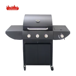 Portable Outdoor Barbeque Lamb Gas Grill Covers 3 Burner BBQ Griller