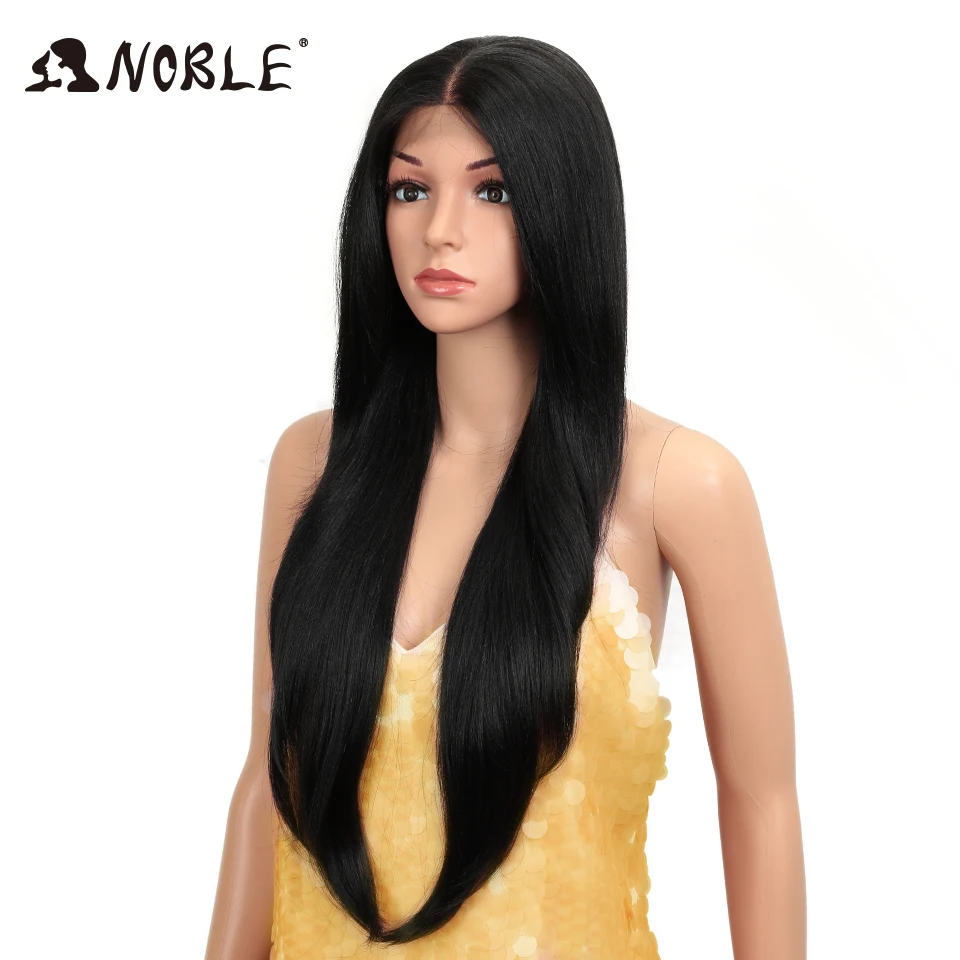 REBECCA Noble Manufacture Lace Synthetic Wig Silky Straight Mix Colors Synthetic Lace frontal Hair Wigs All Colors