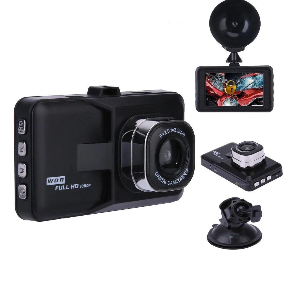 Car Driving Recorder Full HD 1080P Camera Recorder Car DVR Camera 90/170 Degree Wide Angle Parking Monitoring Dash Camera
