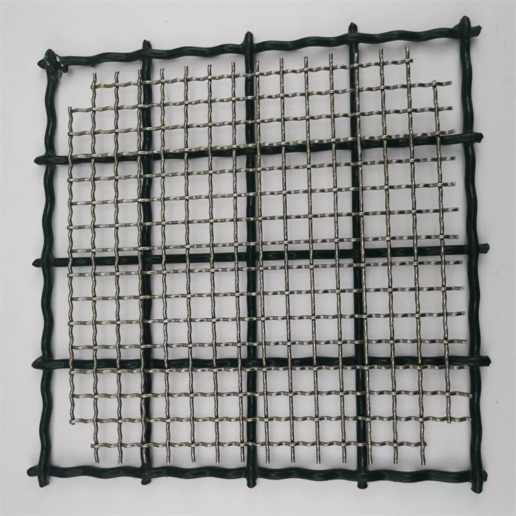 Factory Stainless steel braided crimped mesh mine screen manufacturing crimped wire mesh stainless steel wire mesh