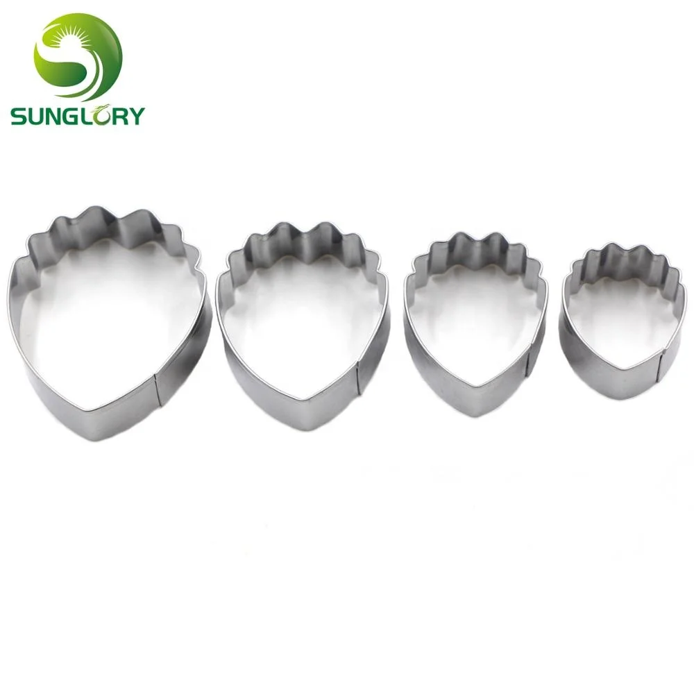 Набор резцов из нержавеющей стали для цветов, комплект из 4 предметов для вырезания пионов, лепестков, жвачки, пасты, помадки, инструменты для украшения тортов