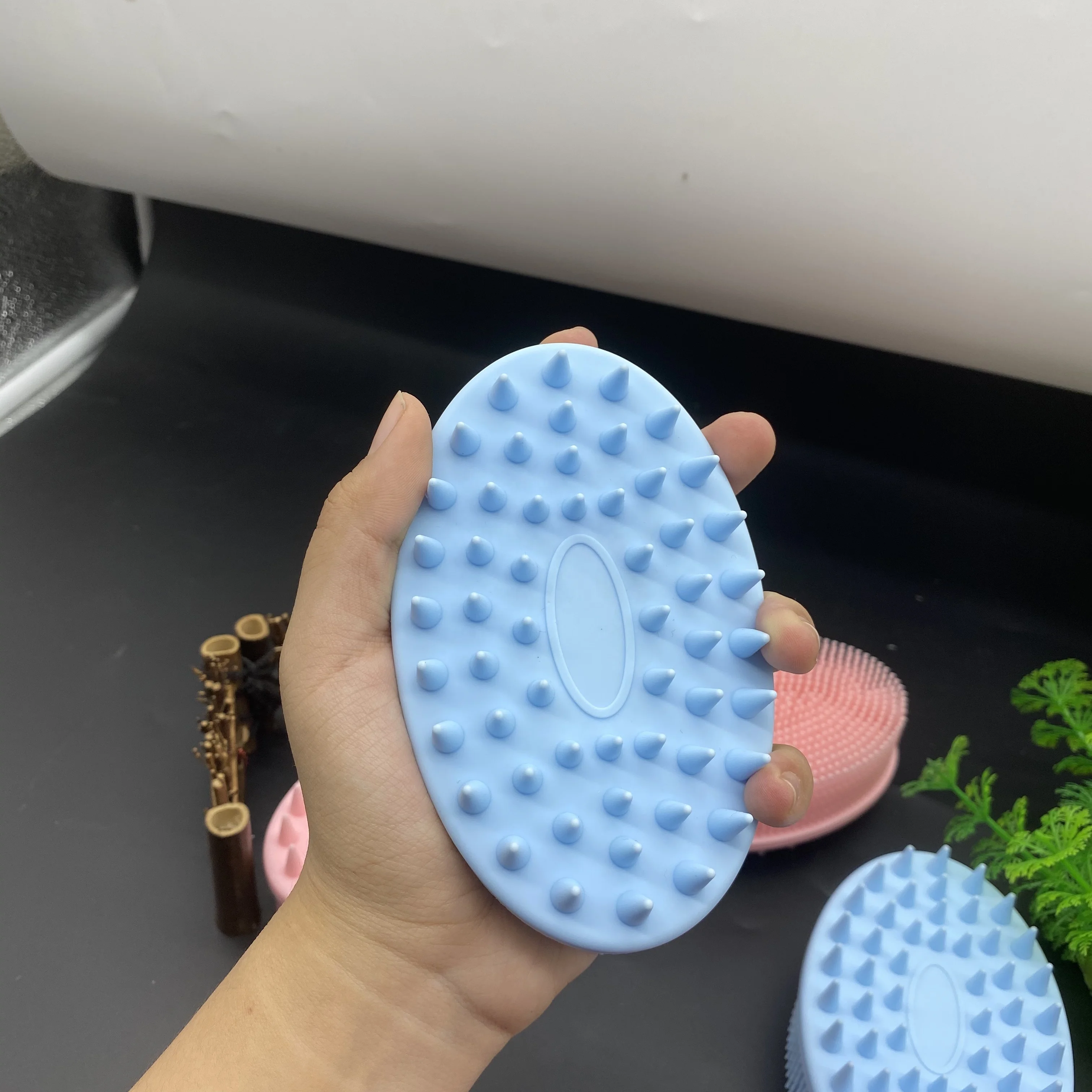 Gentle Exfoliating Baby Bath Shower Scrub Body Silicone Massage Brushes for Sensory Integration Therapy and Eliminate   JPDSBB