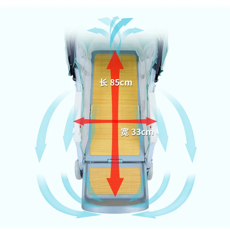 Hot selling Baby stroller Bamboo rattan mat stroller light pram can sit and lie on four wheel baby stroller