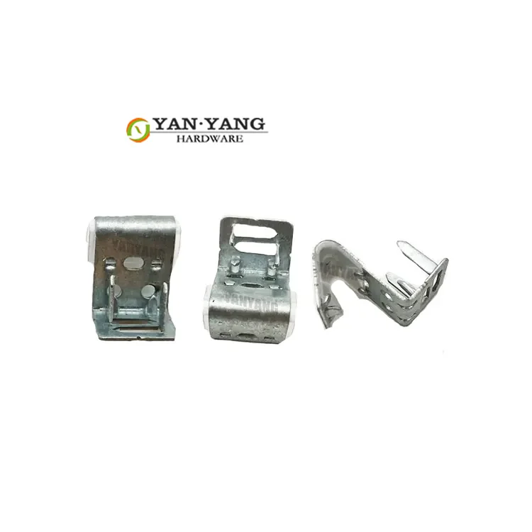 YANYANG Factory Furniture Hardware Accessories 4 Holes Clips Metal Zig Zag Spring Clips