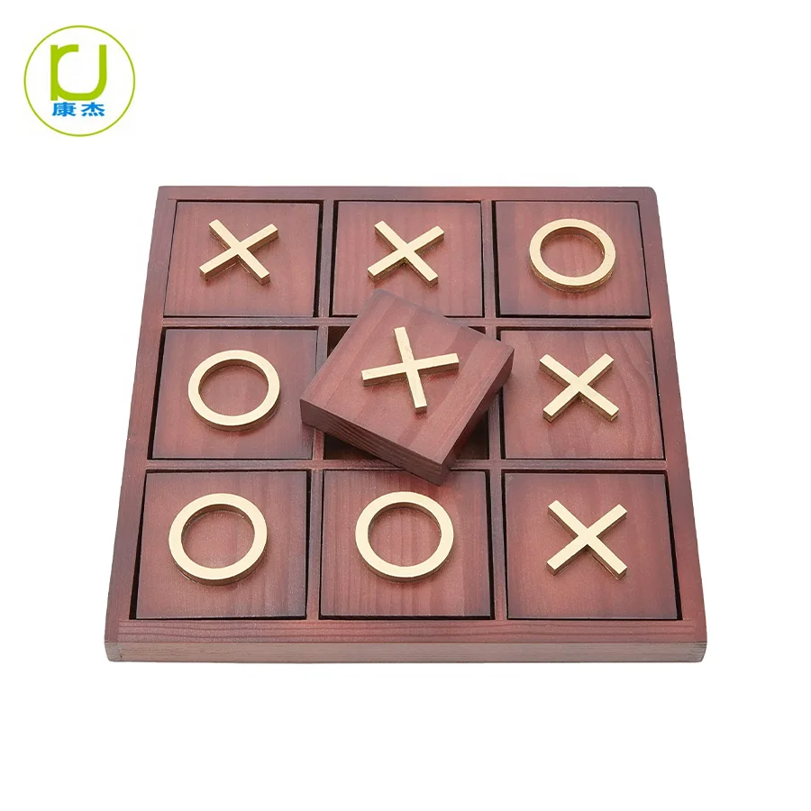 Casual Versus Board Game Wooden XO Chess Game Tic Tac Toe For Kids & Adult