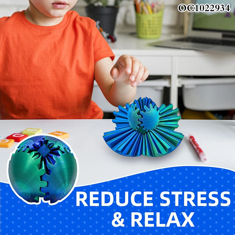 New Novelty Toy 2024 3d Printing Gear Ball Custom Fun Stress Relief Toys Relieving for Adults