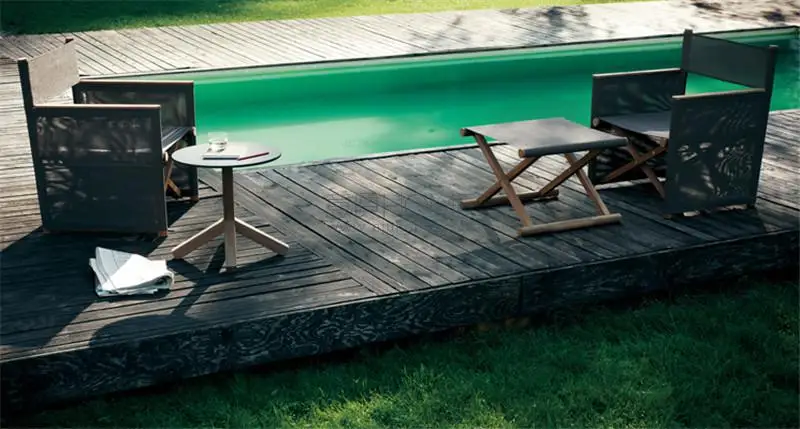 MoMA Estival Villatic Style Small Collapsible Flexible Portable Fishing Pastorale Fabric Floor Folding Chair