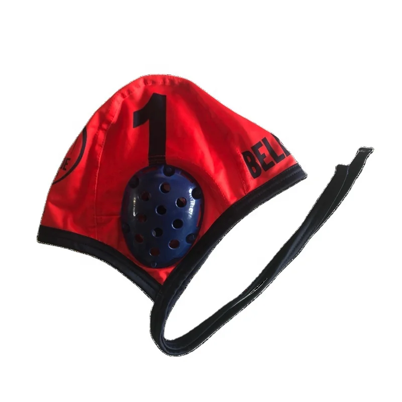 Professional Red Goalie Children Water Polo Caps