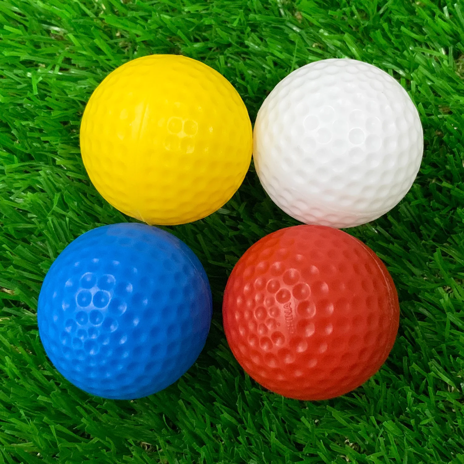 Hollow Ball Colorful  41Mm Non-Porous Color Mixing Indoor Contact Golf Retriever Biodegradable Custom Golf