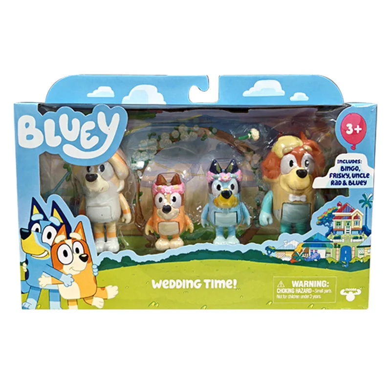 Zealed Bingo and Blueies Mini Action Figures Set With Movable Joints Bandit PVC Toys Chilli Muffin Jack Rusty