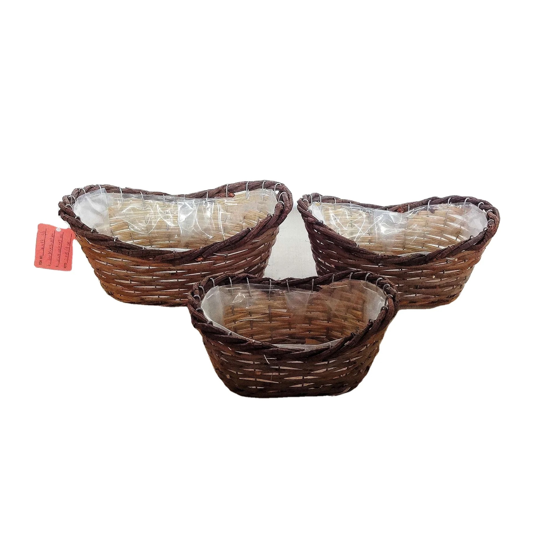 colorful Wicker Storage Baskets With Handle For Christmas Gift Basket