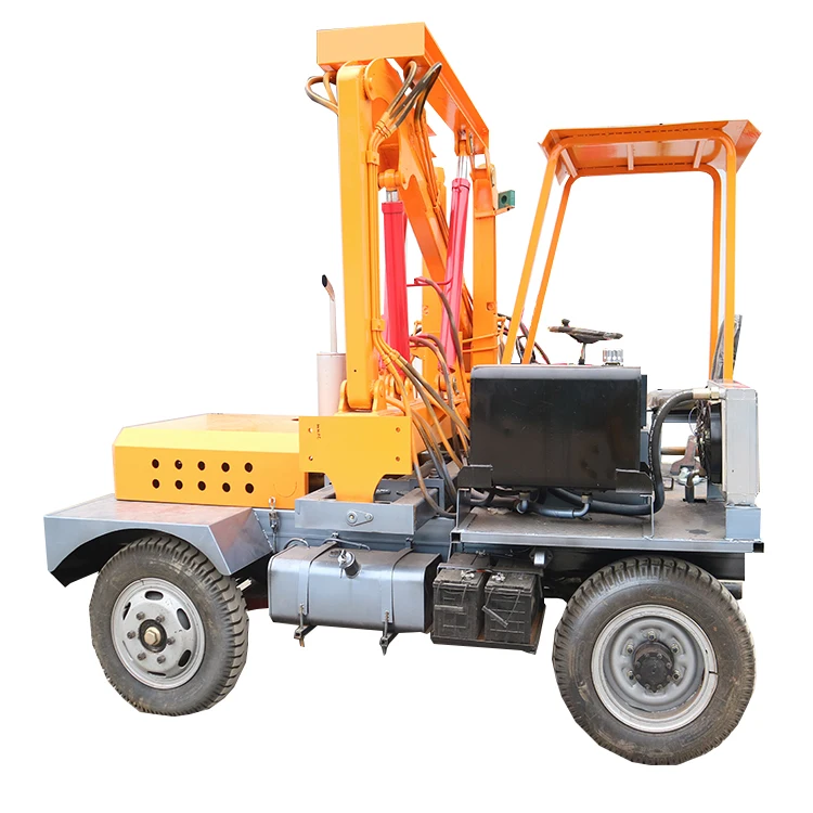 
Highway guardrail pile driver equipment ground screw piling machine 