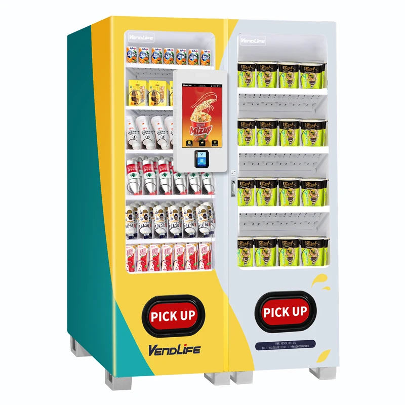 factory Internet Small Business Ideas Slim Cashless Bubble Tea Coffee Combo Vending Machine With Hot Water