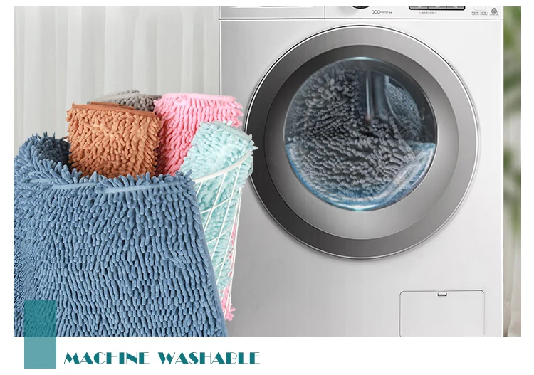 Luxury Chenille Bathroom Rug Mat, 17x24, Extra Soft and Absorbent Shaggy Rugs, Machine Wash Dry, Perfect Plush Carpet Mats for T