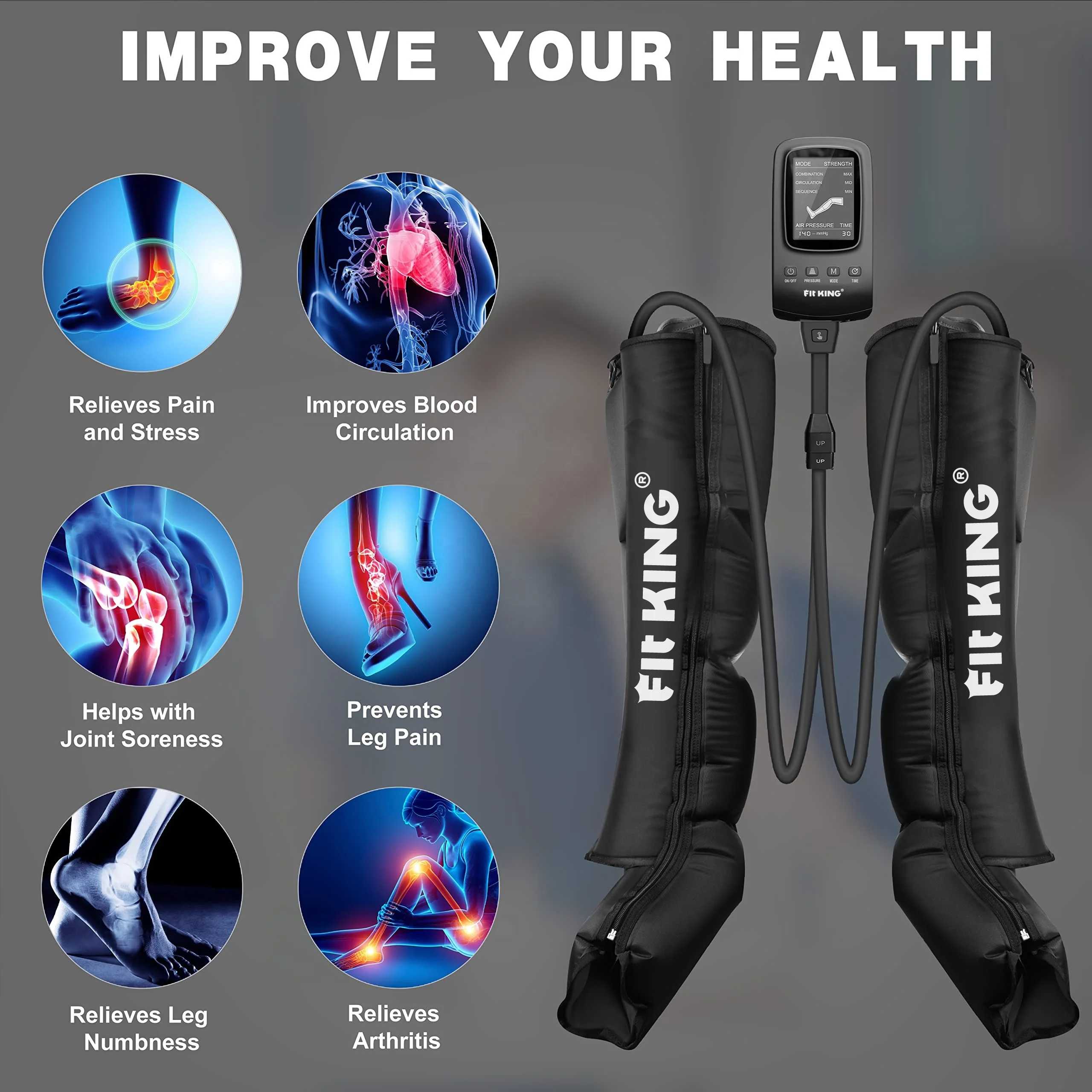 Compression Leg Recovery System Professional Sequential Compression Athlete Air Relax Massage Therapy Foot and Leg Recovery Boot