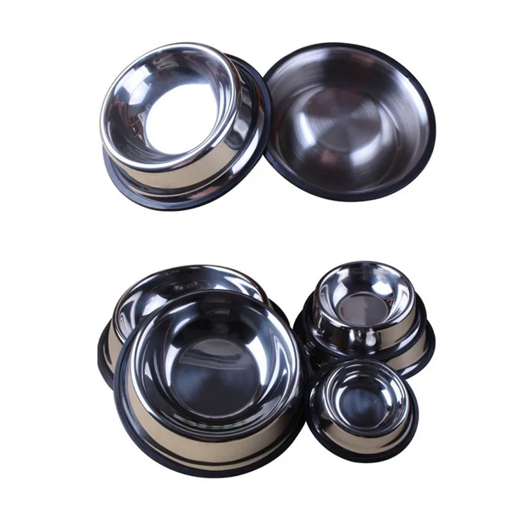 Cats and gods use stainless steel spun metal bowl with various designs colors strong