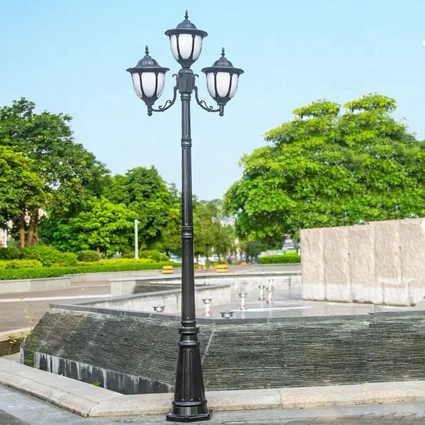 European style courtyard light double head  three head community street light outdoor waterproof garden light