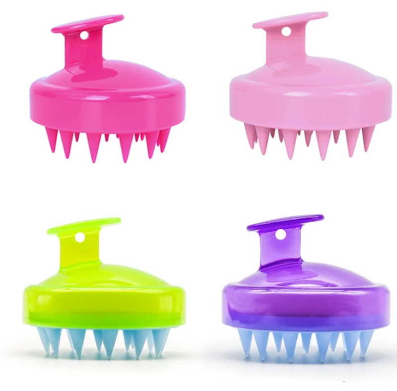 Silicone Head Massager Shampoo Scalp Massage Brush Hair Washing Comb Body Shower Bath Massage Brush