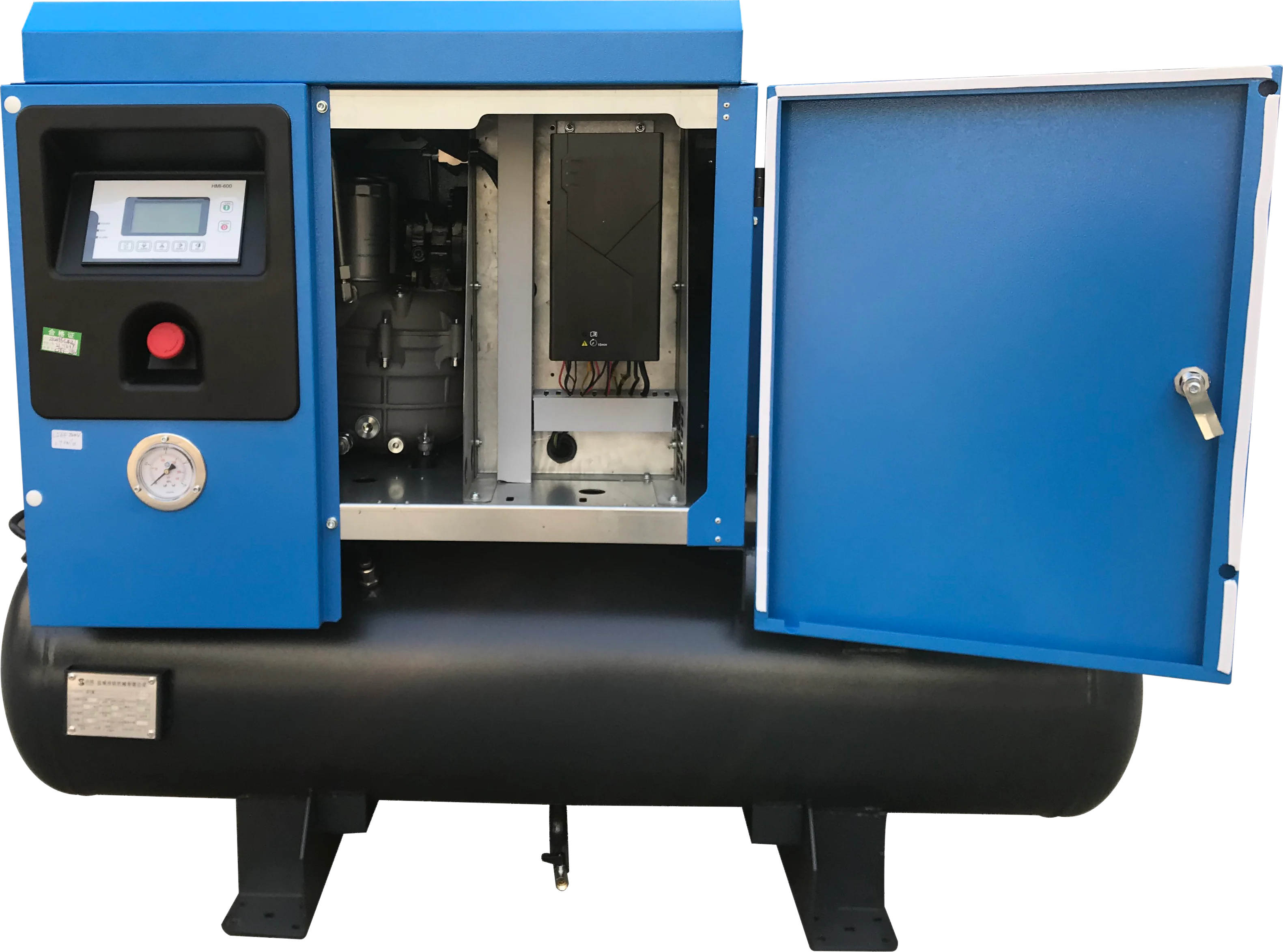 Smart silent permanent magnet frequency convention screw air compressor