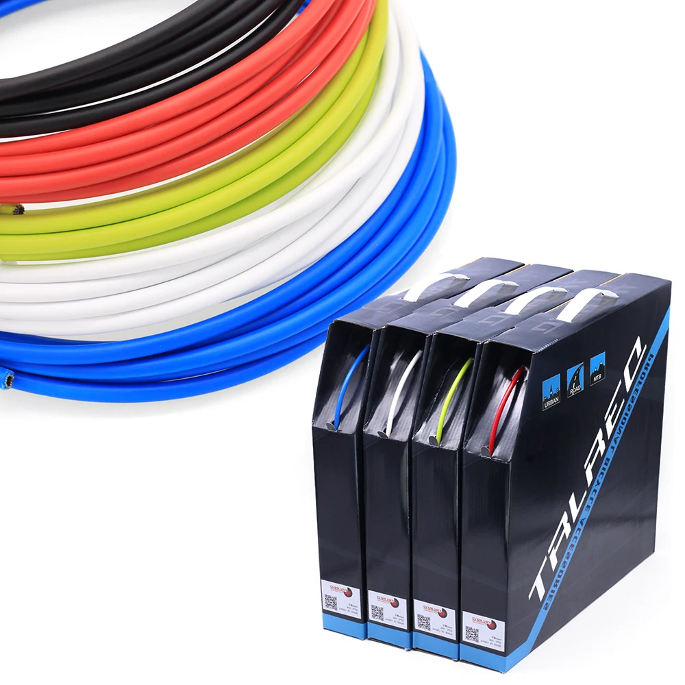 TRLREQ Shift Derailleur Wire For Bicycle Brake Cables & Shift Cable 4mm/5mm MTB Road Bike Brake Cable Line Pipe 50 meters in box