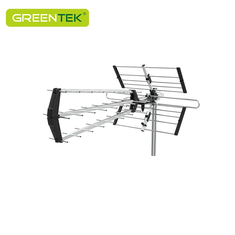GREENTEK Outdoor Super TV Antenna 2021 Upgraded Long Range VHF UHF Amplifier High Gain Directional Reception Antenna