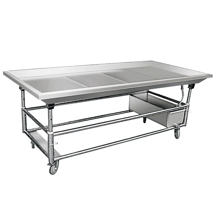 Коммерческий стол из нержавеющей стали для демонстрации морепродуктов/рабочий стол из нержавеющей стали для охлаждения морепродуктов для ресторана