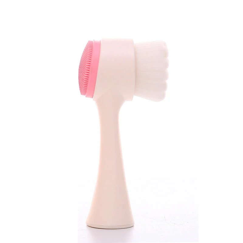 Standing Multi function Double-sided Facial Brush Silicone Face  Scrub Tool Face Cleaning Brush