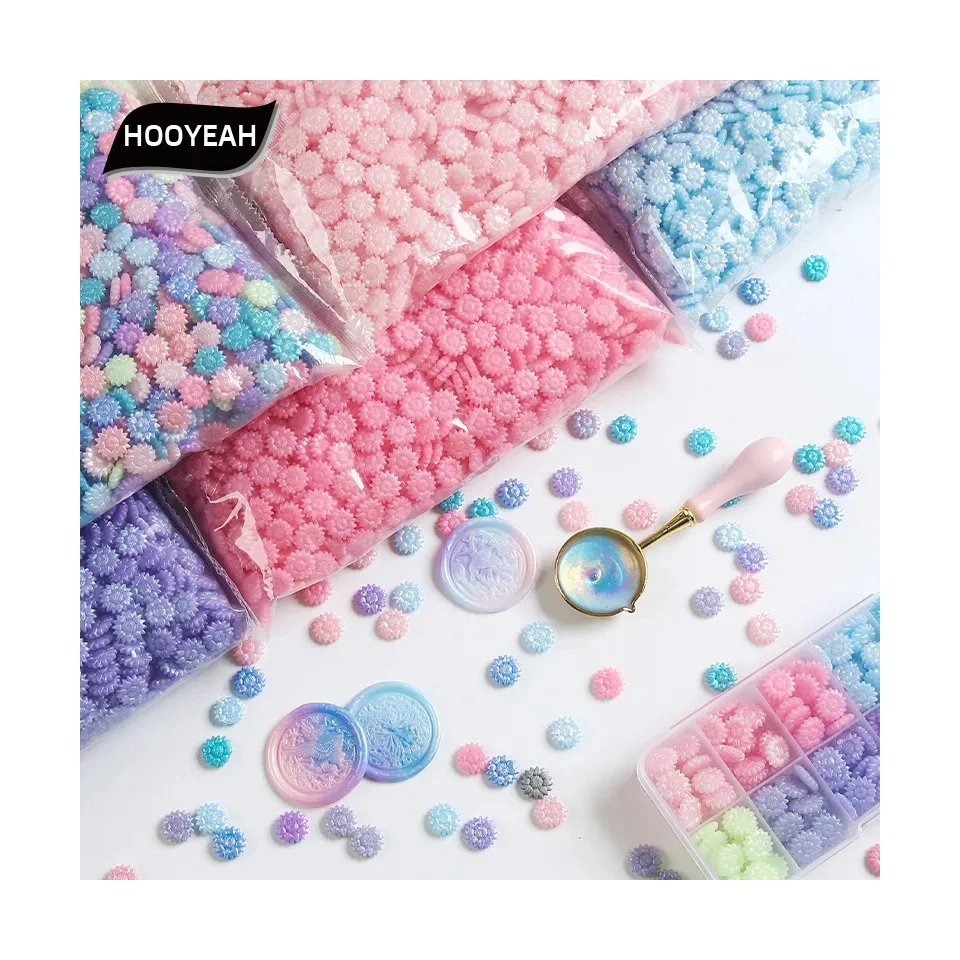 Серия Aurora восковые бусины в форме подсолнуха (500 г) штамп с тиснением металлическая головка от производителя оптовая продажа