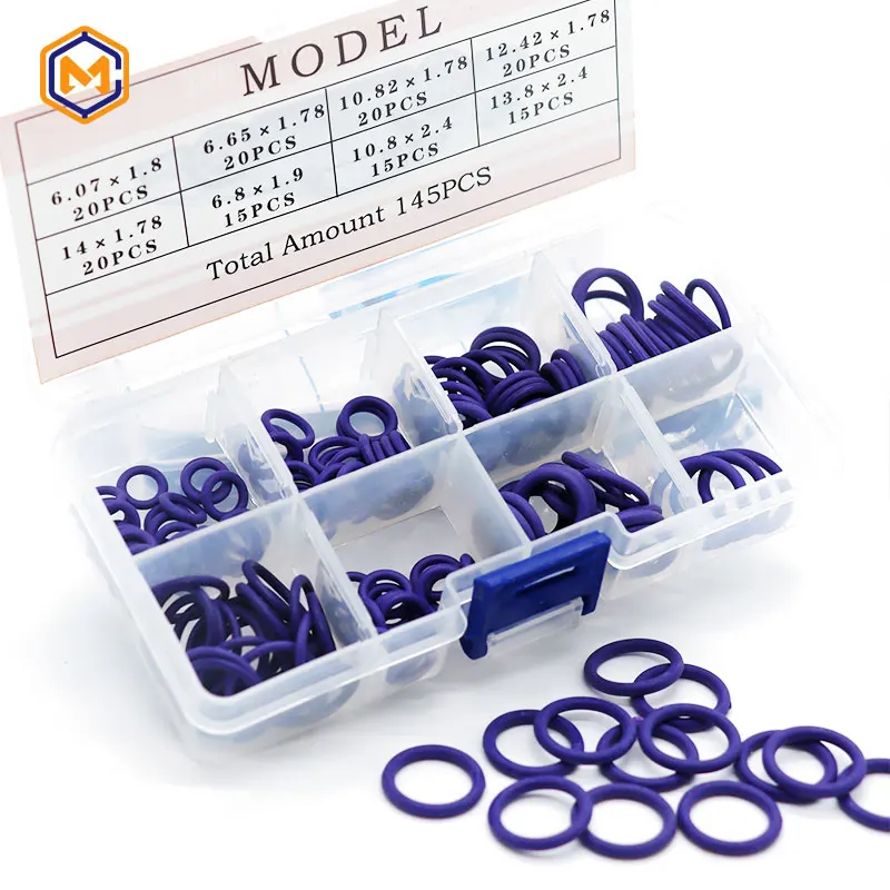 Car air conditioner oring kit repair kit 145 pieces oring box