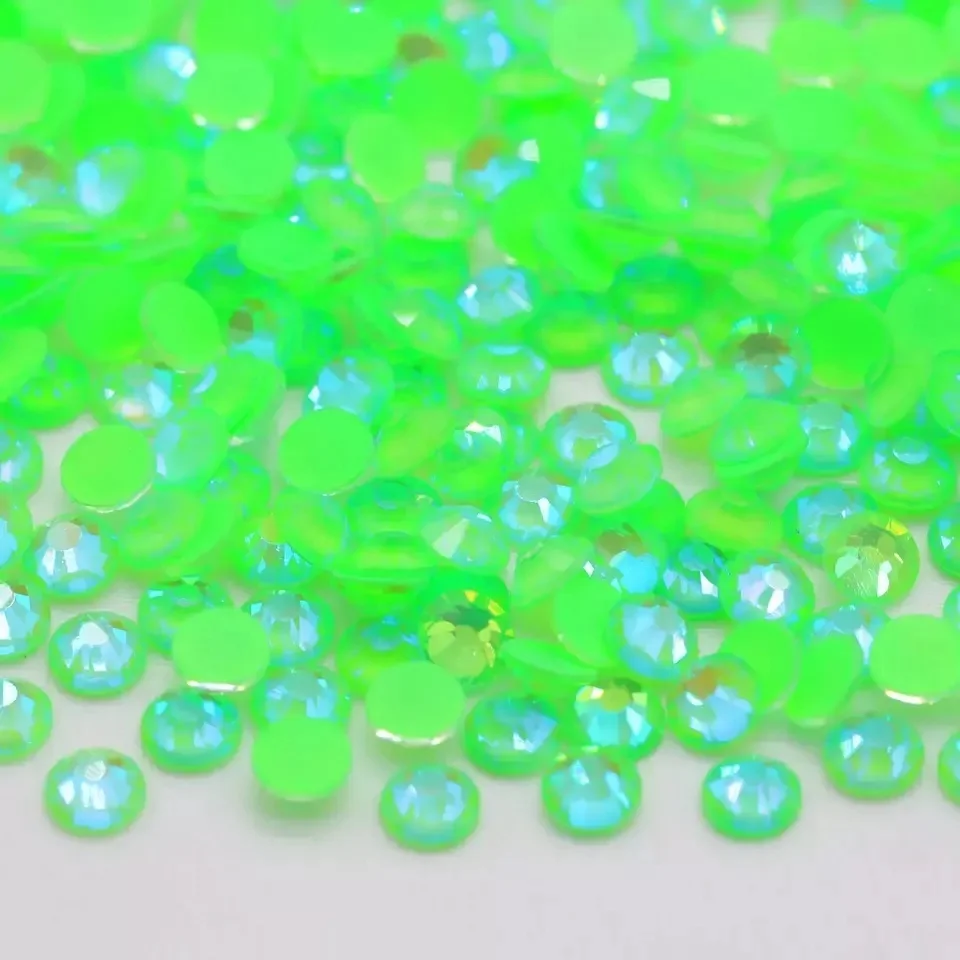 Factory 2028 Flatback Nail Art Neon AB Noctilucent Rhinestones for Christmas Evening Dress