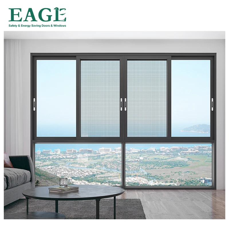 EAGLE Energy-saving heat insulation sliding glass window sliding window foshan factory window price