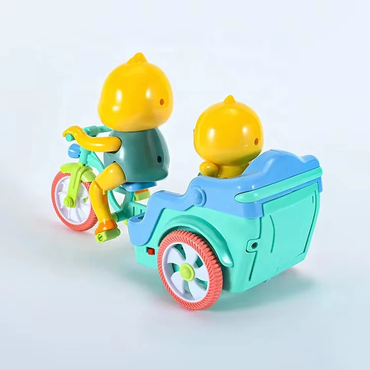 Wholesale yellow duck sound light music kids electric child motorcycle baby toy tricycle