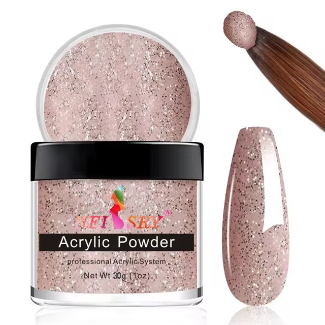 Neissry 30ml 1 Kg Private Label Wholesale Bulk Nail Supplies 2 In 1 Pink Clear Dip Cover Mirror Acrylic Powder Set For Nails