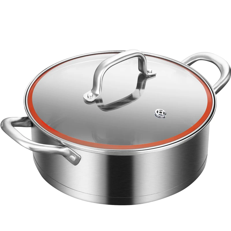 Factory direct 304 milk pot cooking soup stock pots 3pieces set kitchen  utensil composite bottom pot
