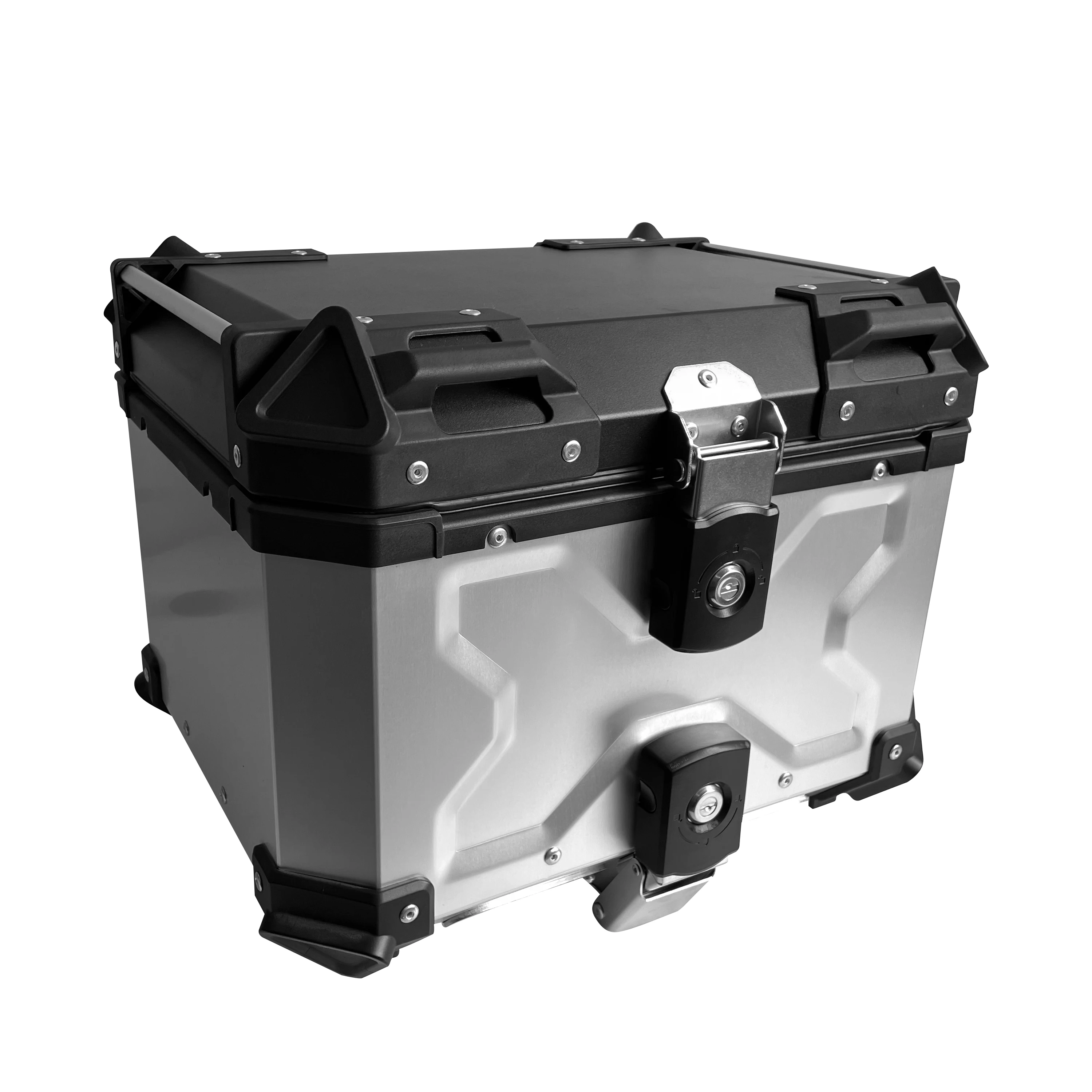 OHHO 45L анодные полностью серебряные аксессуары для электрических мотоциклов задние чехлы верхние коробки установки мотоциклетного